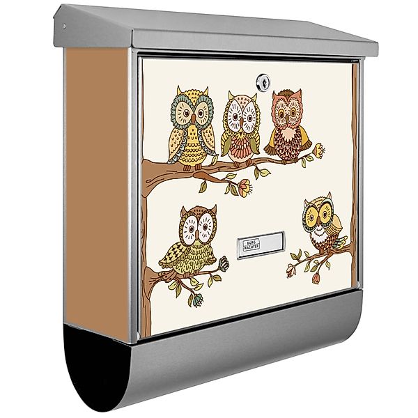 Banjado Briefkasten Edelstahl 38x39x12cm Mit Zeitungsfach Inkl. Montagemate günstig online kaufen