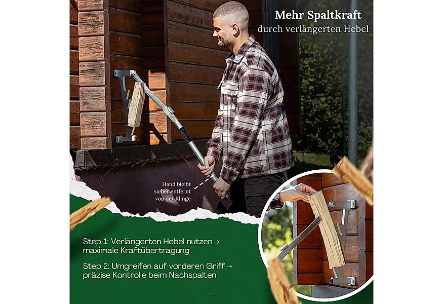 FORSTIX® Holzspalter manuell [Wandmontage] mechanischer Handholzspalter Spa günstig online kaufen