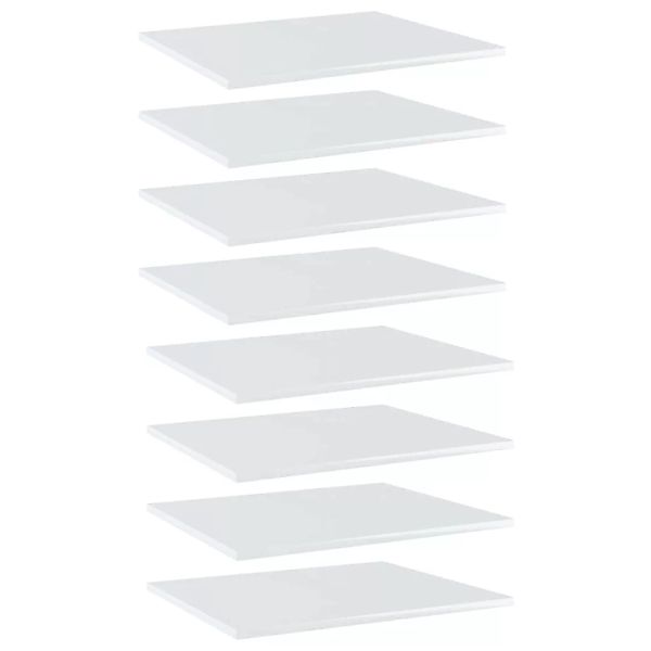 Bücherregal-bretter 8 Stk. Hochglanz-weiß 60x50x1,5 Cm günstig online kaufen