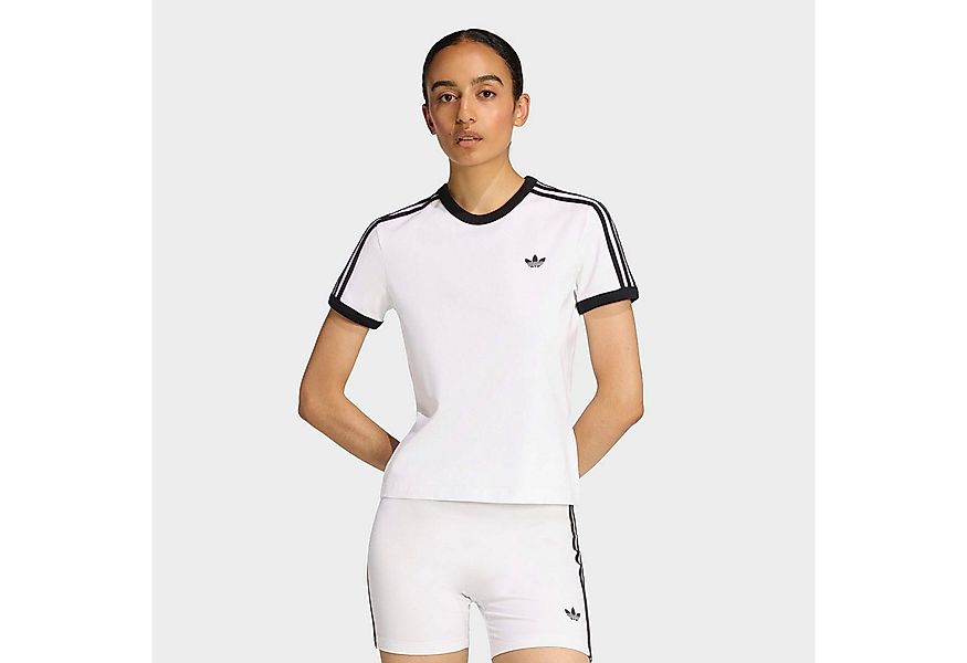 adidas Originals T-Shirt 3-STREIFEN SCHMAL GESCHNITTEN sanft anliegende Pas günstig online kaufen
