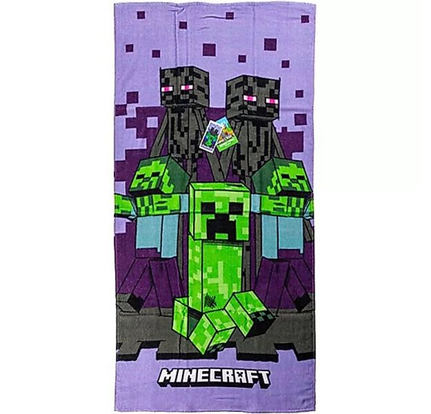 Minecraft Badetuch Minecraft Purple Badetuch, Strandtuch 70x140cm 100% Baum günstig online kaufen
