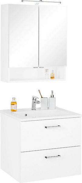 welltime Badmöbel-Set Ribera, (2-St), Spiegelschrank Breite 60 cm, Waschtis günstig online kaufen
