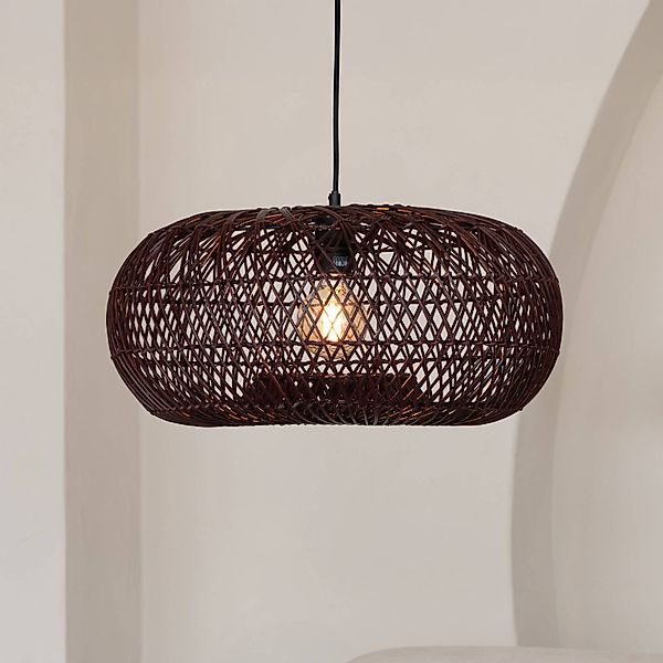 GOOD & MOJO Hängeleuchte Arizona, rot, Ø 50 cm, Bambus, E27 günstig online kaufen