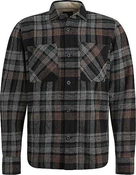 PME Legend Overshirt Kariert Schwarz Grau - Größe XL günstig online kaufen