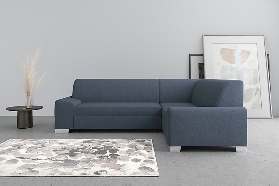 DOMO collection Ecksofa »Anzio in kubischer Formensprache, flache Armlehnen günstig online kaufen