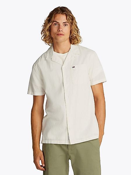 Tommy Jeans Plus Kurzarmhemd TJM LINEN BLEND CAMP SS EXT Mit V-Ausschnitt günstig online kaufen