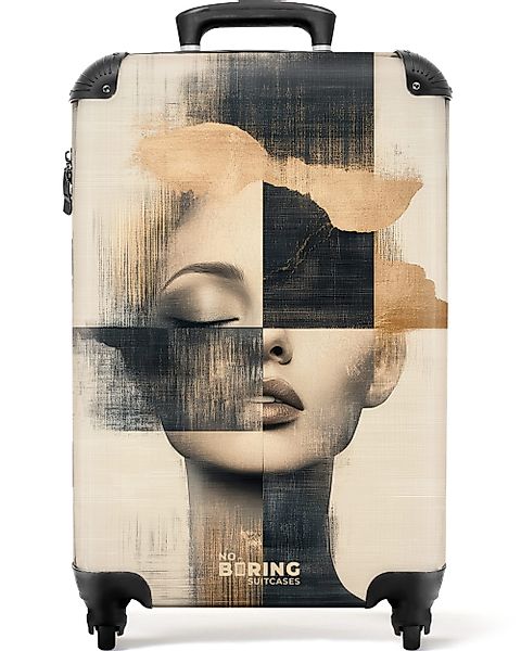 NoBoringSuitcases.com© Hartschalen-Trolley Weibliches Porträt in gebrochene günstig online kaufen