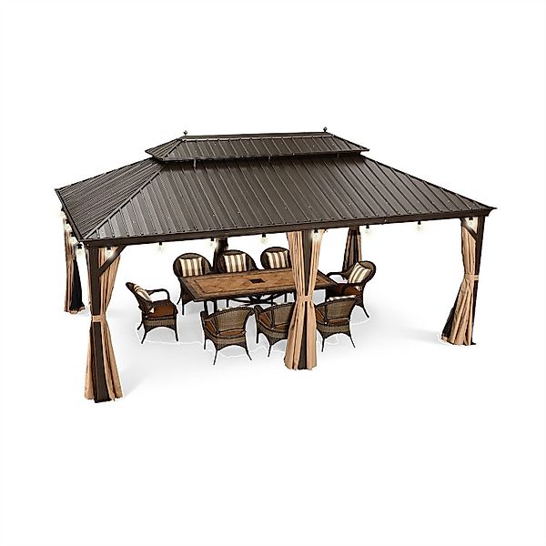 PURPLE LEAF Pavillon Hardtop Aluminium Gazebo günstig online kaufen