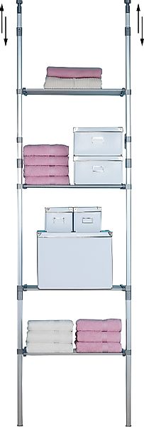 Ruco Teleskopregal, 4 Böden, höhenverstellbar, Aluminium/Kunststoff günstig online kaufen
