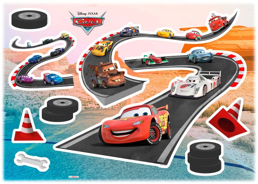 Komar Deko-Sticker Cars Track 50 cm x 70 cm günstig online kaufen
