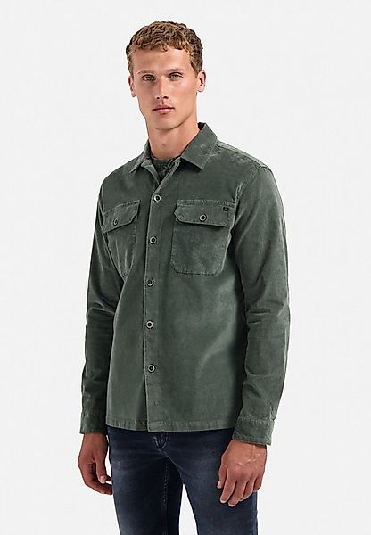 NO EXCESS Langarmhemd No Excess Samt-Overshirt mit Knöpfen Overshirt Button günstig online kaufen
