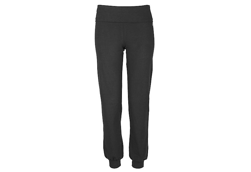 Yamadhi Yogahose Roll-Down Yogahose mit Bündchen, Bio-Baumwolle, Schwarz L günstig online kaufen