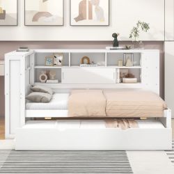 Flieks Massivholzbett, Holzbett 90x200cm mit Ladeanschluss/ günstig online kaufen