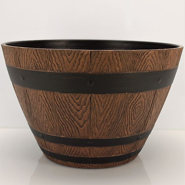 Online-Fuchs Blumentopf Blumenkübel im Eichenfass Design, günstig online kaufen