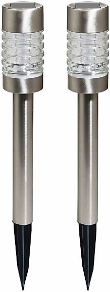 LUXFORM Gartenleuchte »Solar-Gartenleuchten - Torino - 2 Stück - Silber«, L günstig online kaufen