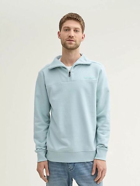 TOM TAILOR Sweatshirt Troyer mit Print günstig online kaufen