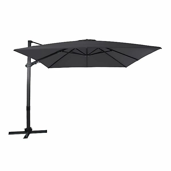 AXI Ampelschirm 300 cmx 300 cm Grau mit Handöffner günstig online kaufen