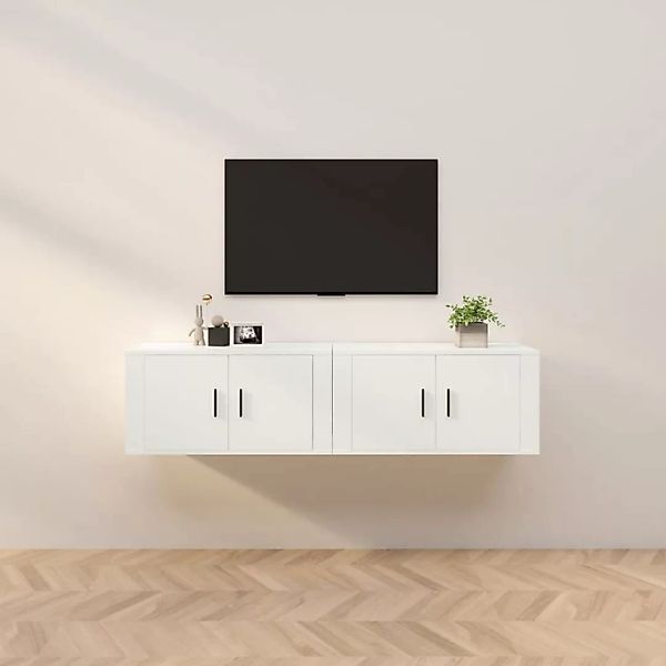Vidaxl Tv-wandschränke 2 Stk. Weiß 80x34,5x40 Cm günstig online kaufen
