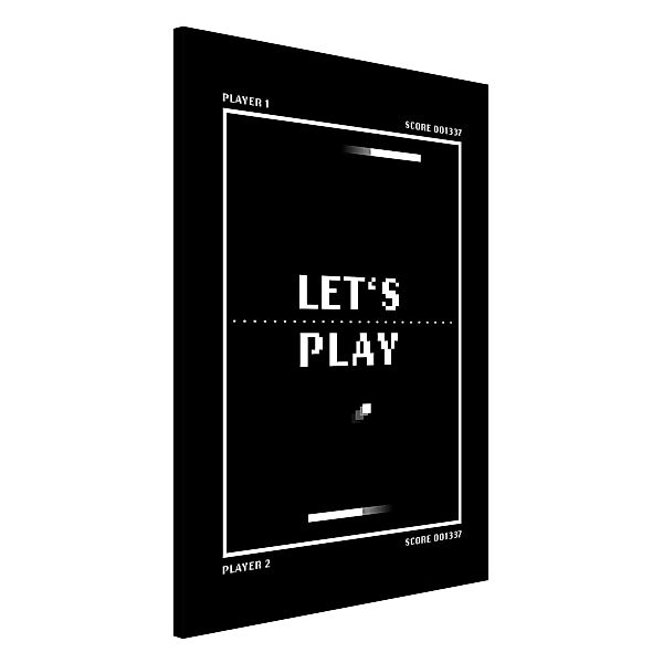 Magnettafel Classical Video Game In Black And White Let's Play günstig online kaufen