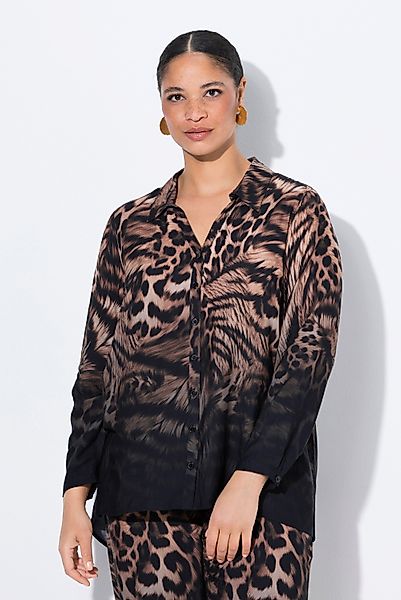 MIAMODA Longbluse Bluse längere A-Linie Leo-Patchmuster günstig online kaufen
