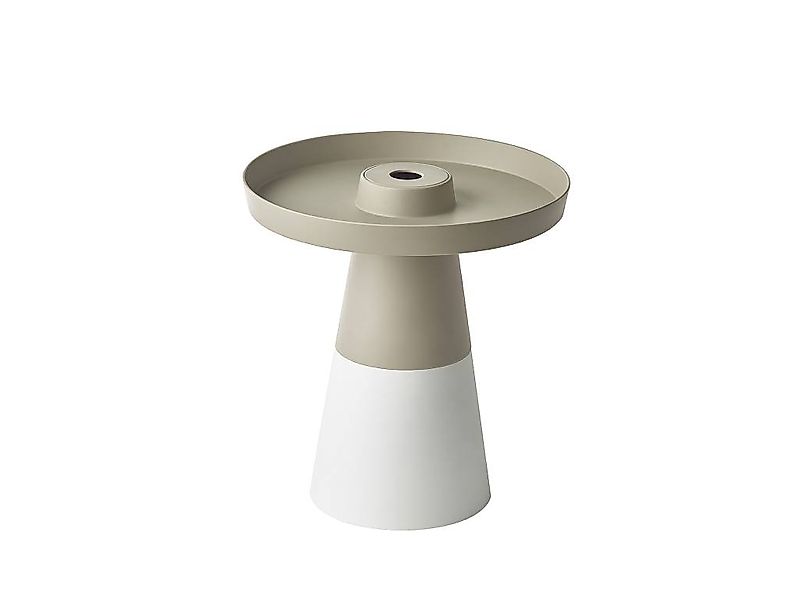 Capata Beistelltisch Tablett sand, Fuß weiß/weiß günstig online kaufen