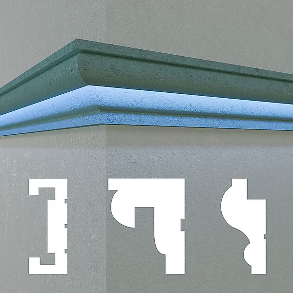 Hexim Stuckleiste DLED-05, 2 Meter / günstig online kaufen