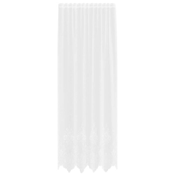 vidaXL Spitzenvorhang mit Vorhängen Weiß 150x260cm Polyester 4107875 günstig online kaufen