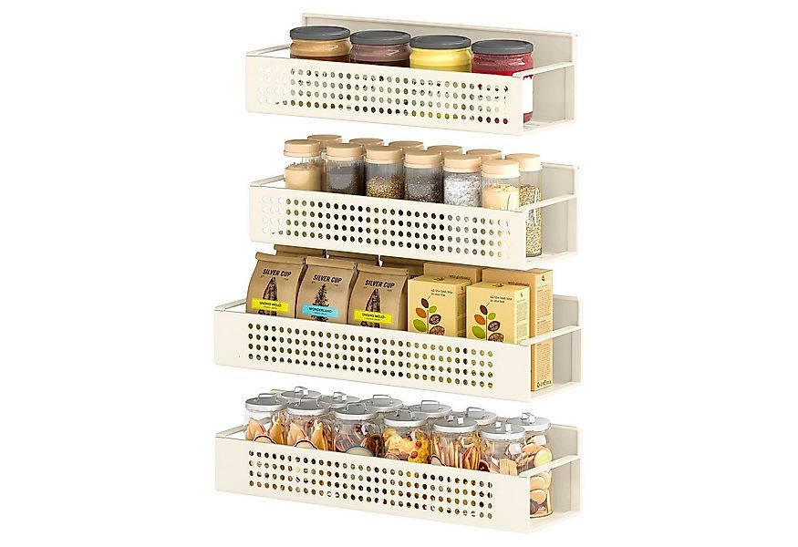 SONGMICS Gewürzregal magnetisch, Gewürzregal magnetisch, 4er Set, 2 große u günstig online kaufen