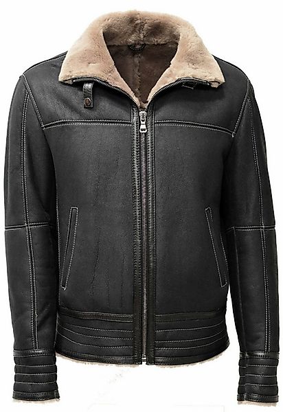 Zimmert Leather Lederjacke Mark Lammfelljacke, Herren, Dunkel Grau, Schwarz günstig online kaufen