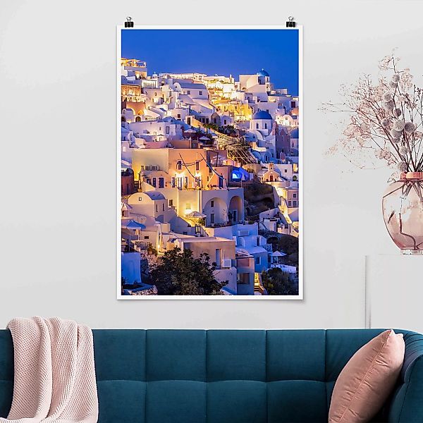 Poster Santorini at night günstig online kaufen