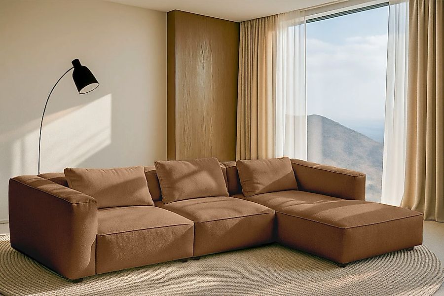 Home affaire Ecksofa "Tvinnet" Breite 317 cm, extra tiefe Sitzfläche, kubis günstig online kaufen