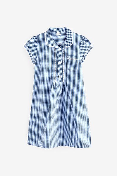 Next Karokleid Kleid mit Vichykaros, Knopfleiste günstig online kaufen
