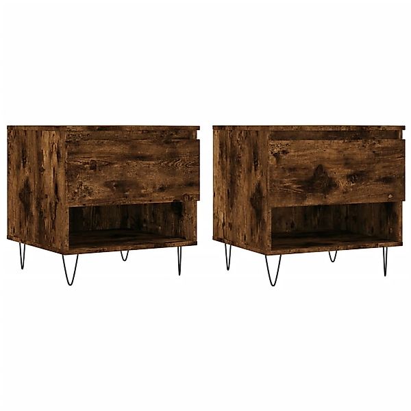 vidaXL Couchtische 2 Stk Räuchereiche 50x46x50 cm Holzwerkstoff 830919 günstig online kaufen
