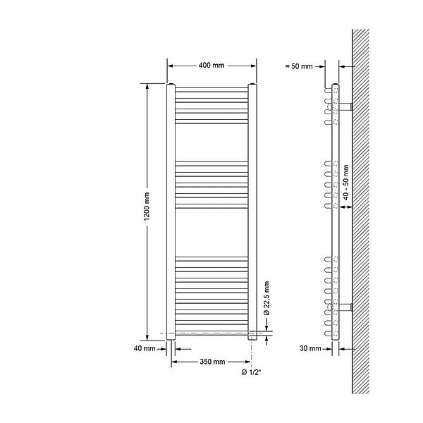 LuxeBath Badheizkörper Design Heizkörper Handtuchtrockner Badezimmer günstig online kaufen