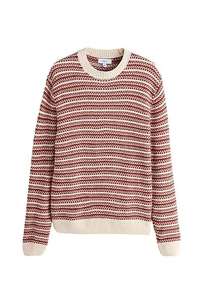 Next Streifenpullover Regular Fit Gestreifter Rundhalspullover mit Wolle (1 günstig online kaufen