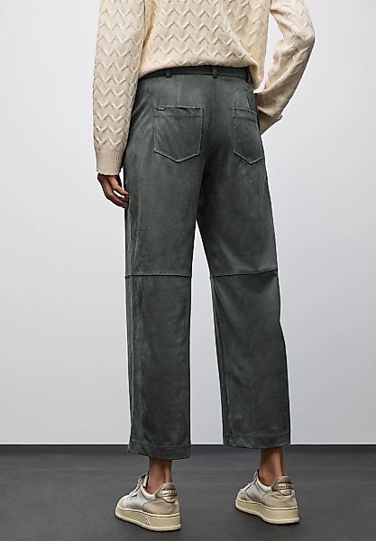 STREET ONE Stoffhose, Velour - mit Stretch und Eingrifftaschen günstig online kaufen