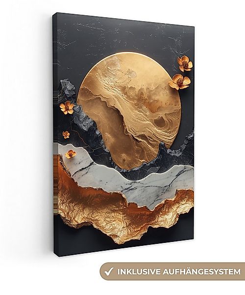 OneMillionCanvasses® Leinwandbild Kunst - Gold - Modern - Abstrakt, Fotodru günstig online kaufen