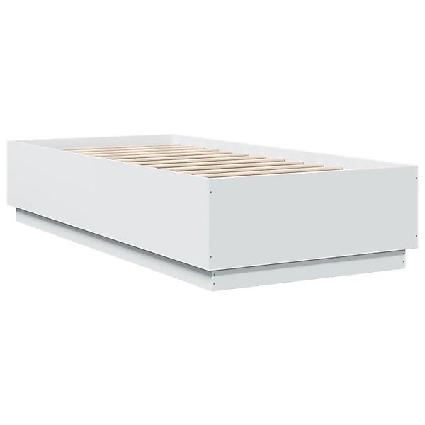 vidaXL Bettgestell mit LED Weiß 90x200 cm Holzwerkstoff 3209632 günstig online kaufen