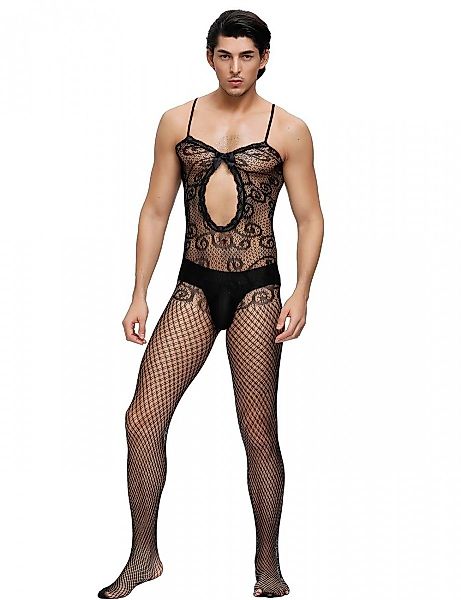 Lau-Fashion Lange Unterhose Träger Catsuit Bodystocking günstig online kaufen