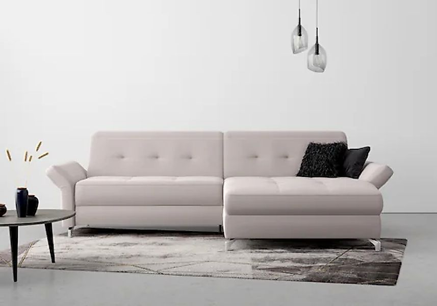 Home affaire Ecksofa »Maredo L-Form« Federkern, wahlweise auch mit Kopfteil günstig online kaufen