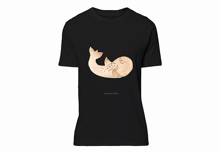 Mr. & Mrs. Panda T-Shirt Robbe liegend - Schwarz - Geschenk, Nordsee, T-Shi günstig online kaufen