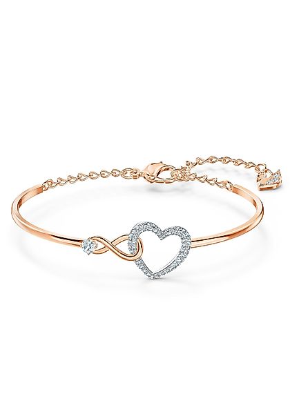 Swarovski Armreif Herz/Unendlichkeitsschleife, Infinity Heart, weiss, günstig online kaufen