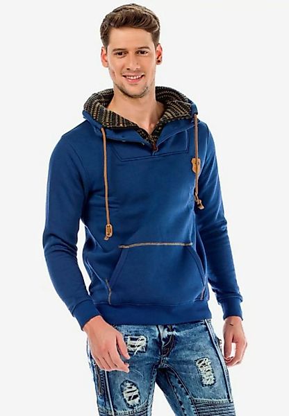 Cipo & Baxx Sweatshirt mit Doppelte Kragen günstig online kaufen