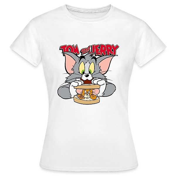 Spreadshirt T-Shirt Tom Und Jerry Maus-Sandwich günstig online kaufen