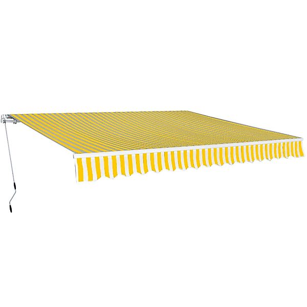 furnicato Gelenkarmmarkise 400 cm Gelb/Weiß günstig online kaufen