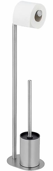 WENKO WC-Garnitur "Levante" aus Edelstahl freistehender Toilettenpapierhalt günstig online kaufen