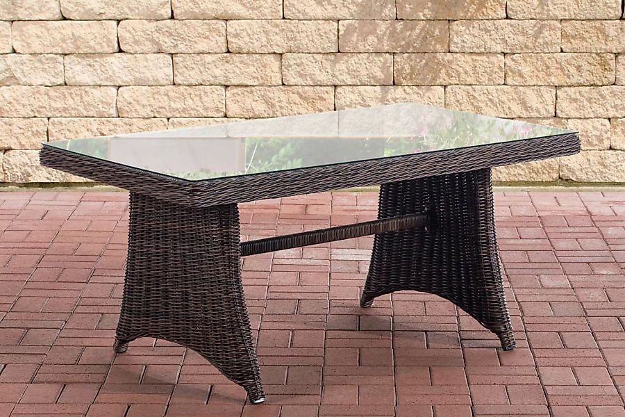 Tisch Sorano 5mm 138 x 80 cm-braunmeliert günstig online kaufen