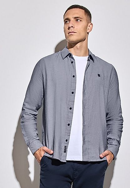 STREET ONE MEN Langarmhemd aus reiner Baumwolle günstig online kaufen