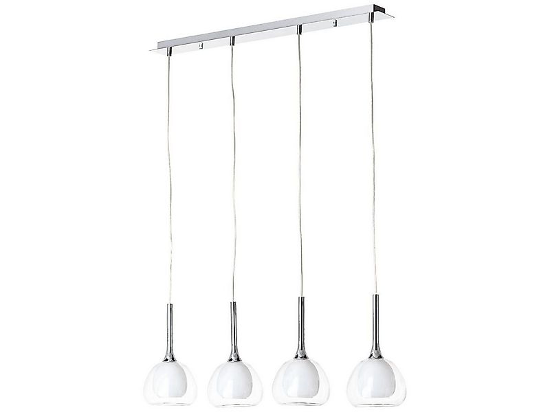 Brilliant Pendelleuchte Hadan, ohne Leuchtmittel, Hängelampe 4flg chrom/wei günstig online kaufen