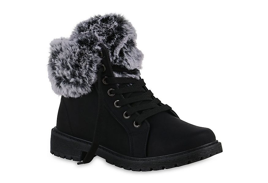 VAN HILL 840850 Stiefelette Damen Warm Gefütterte Worker Boots Stiefeletten günstig online kaufen